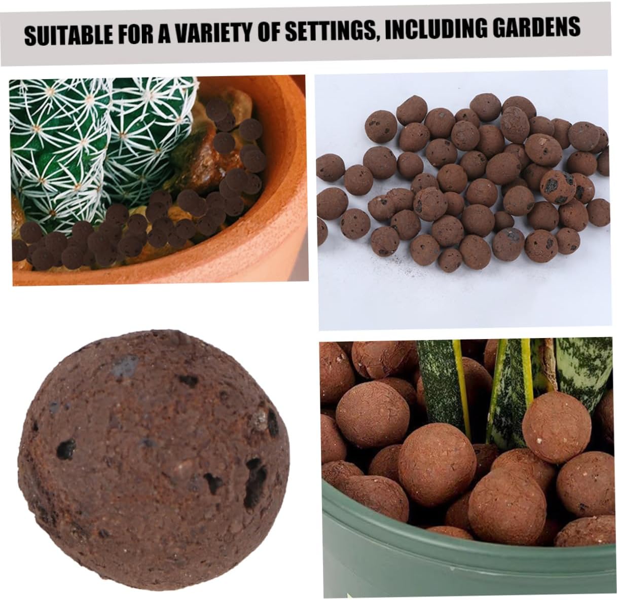 Holibanna 1bag Decorative Pebbles Clay Stones for Plant Pot Drainage Terracotta Rocks for Gardening and Decorative Arrangements