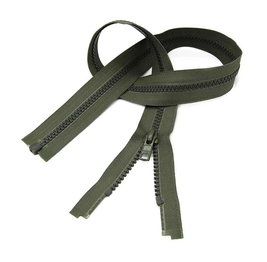 80s　ミント スペシャル　YKK棒ZIP　　38　セージ 　 ボーダー 5 Brass, Metal, YKK Jean Zipper Auto Lock Zipper Slider