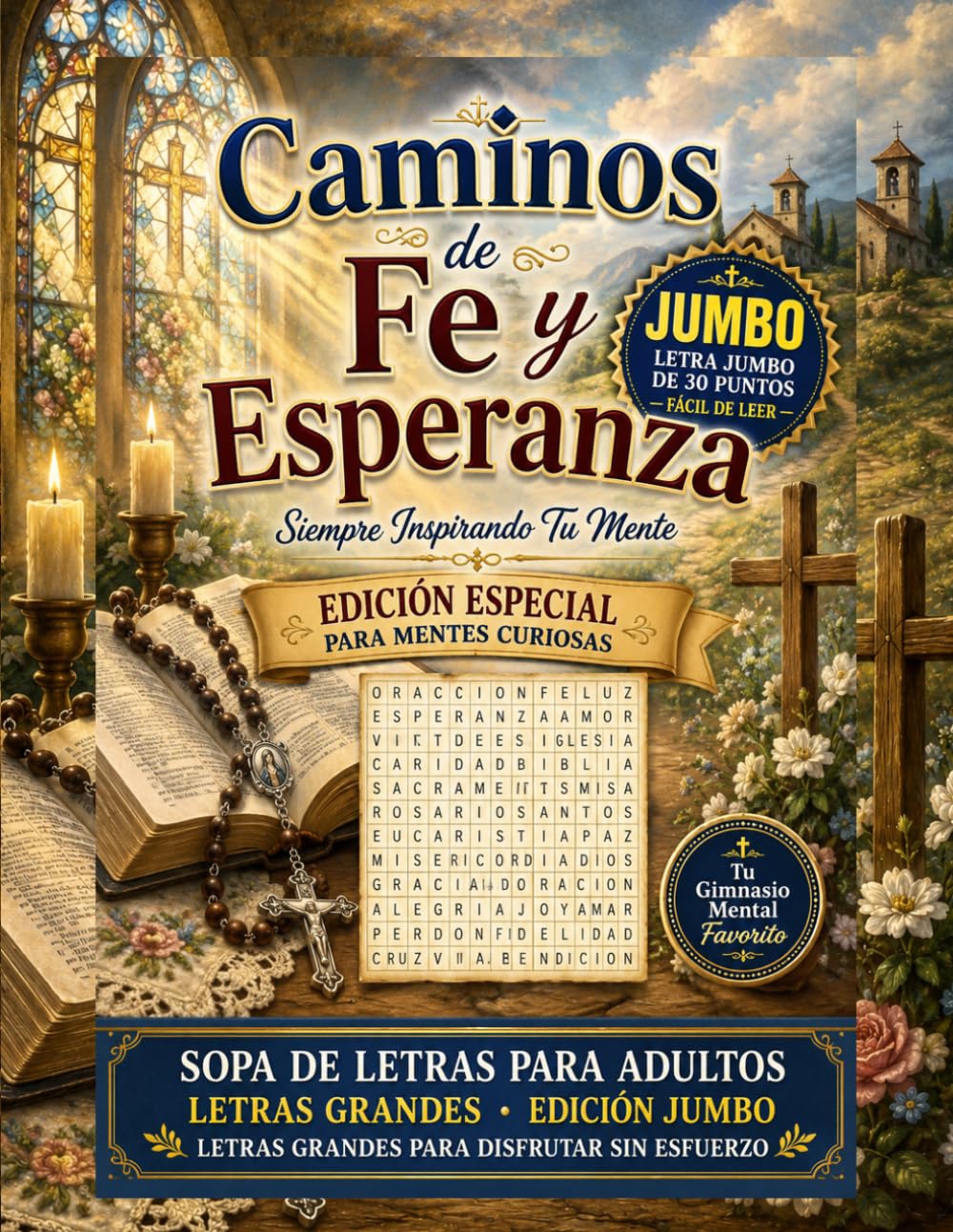 Caminos de Fe y Esperanza: Sopas de Letras Católicas en Letra Grande
