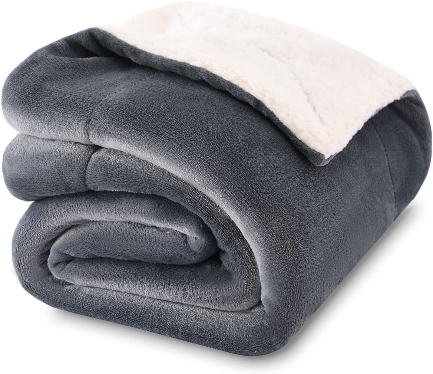 NANPIPER Baby Sherpa Blanket,Warm Toddler Throw Blanket,Soft Newborn Fleece Blanket for Winter (Grey,30×40 inches)