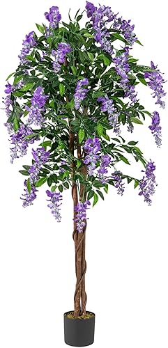 SAFEPLUS Árboles artificiales ficus de 5.5 pies para decoración de interiores o exteriores