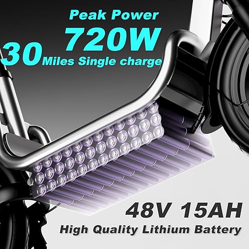 Miniatura 4 de Scooter eléctrico para adultos y adolescentes, Escooter resistente con asiento, capacidad de 500 libras, 30 MPH, rango de 30 millas, motor de 720 W,