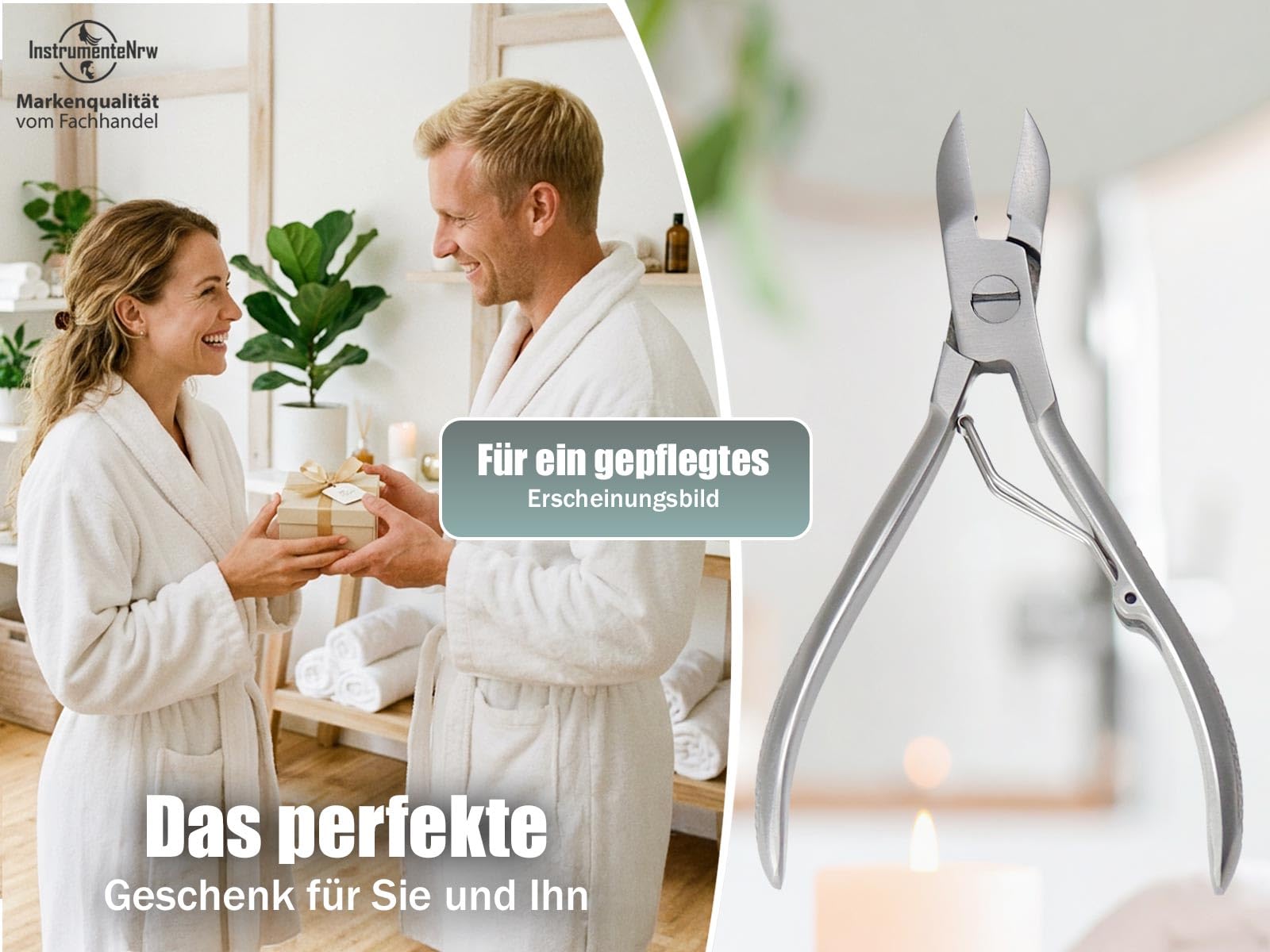 Nagelzange Solingen Fußnagelzange Edelstahl Rostfrei Made in Germany Pediküre Zange zum Schneiden der Finger und Fußnägel 13 cm