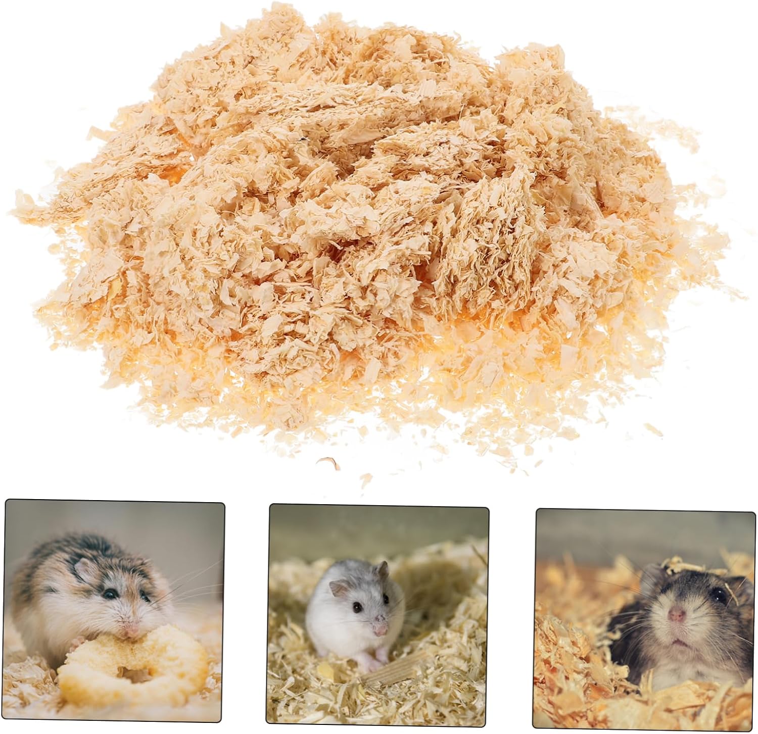 500g Pet Bedding Small Animal Bedding Shavings Cozy Environment for Rabbit Guinea Pig Chicken Coop Snake Reptile Sustainable