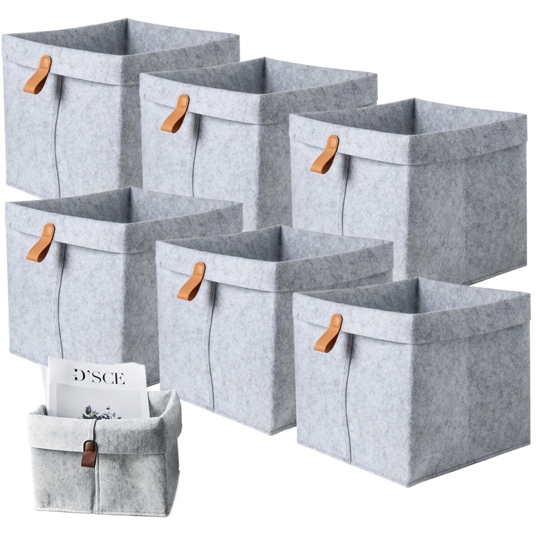 Cubes de rangement feutre pliables bacs pour étagères livres et organisateur vêtements