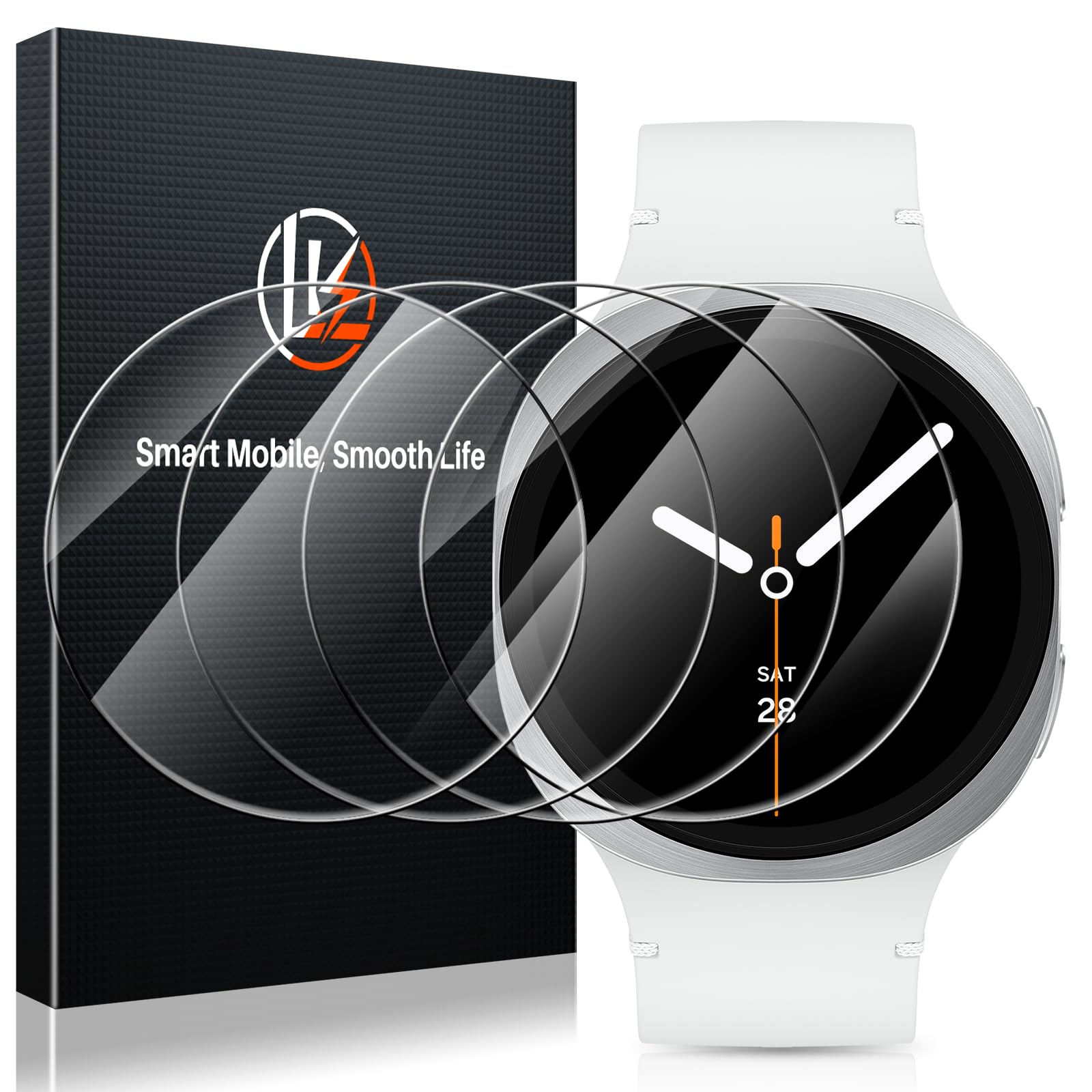 LK 4 Stück Displayschutz für Samsung Galaxy Watch 8 40mm Schutzfolie, Einfache Installation, Kratzfest, Blasenfrei, 9H für Panzerglas für Galaxy Watch 8 40mm [ Neues Modell 2025]