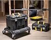 Stanley FatMax Pro-Stack Roll-Cart (extremely manoeuvrable thanks to 360° rotating wheels with parking brake, Black
