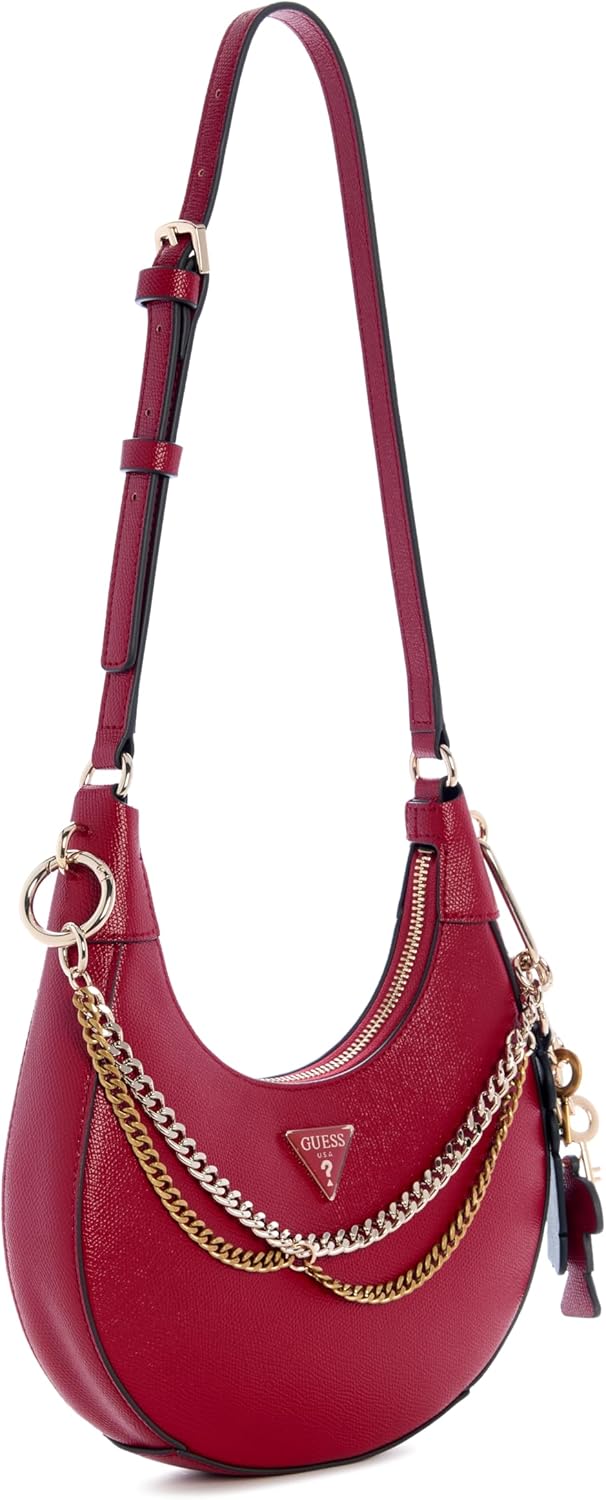 GUESS Davina Shoulder Bag, RED - Image 5