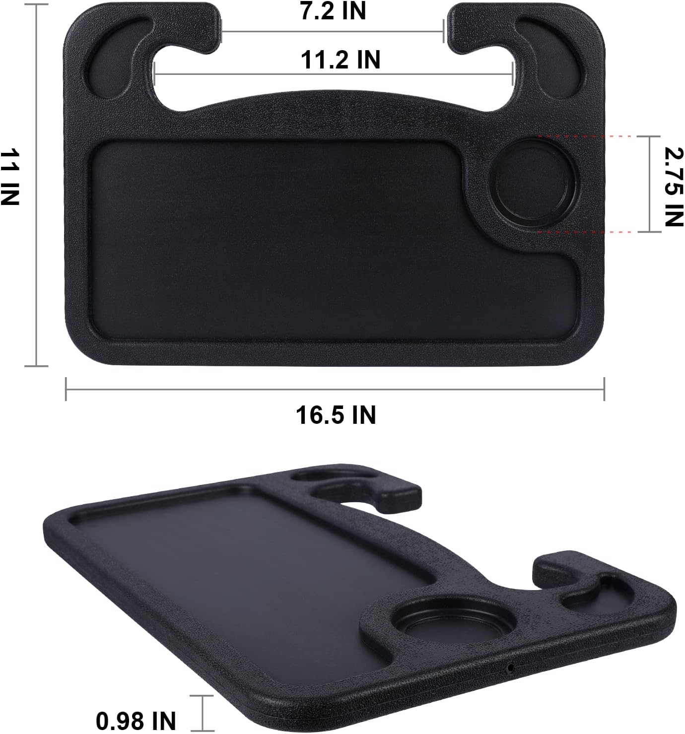 Potomart Car Tray Tables, Multifunctional Car Table Desk,Trading car Eating/Laptop Steering Wheel Desk Black of 1 : Automotive