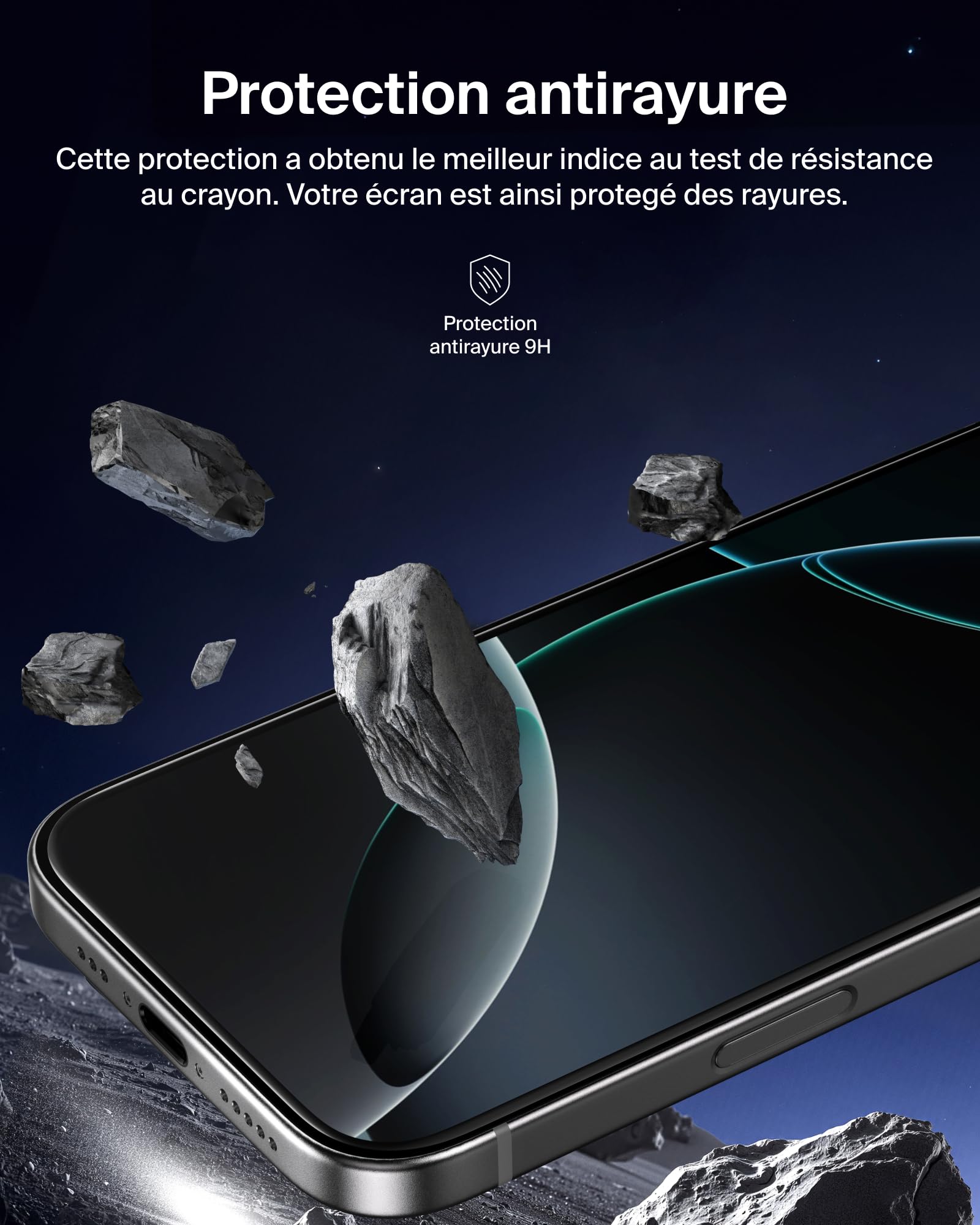 Protection D'écran Belkin UltraGlass 2 Pour IPhone Air - Verre Trempé 9H, Anti-chute 2.2m, Pose Facile Sans Bulles
