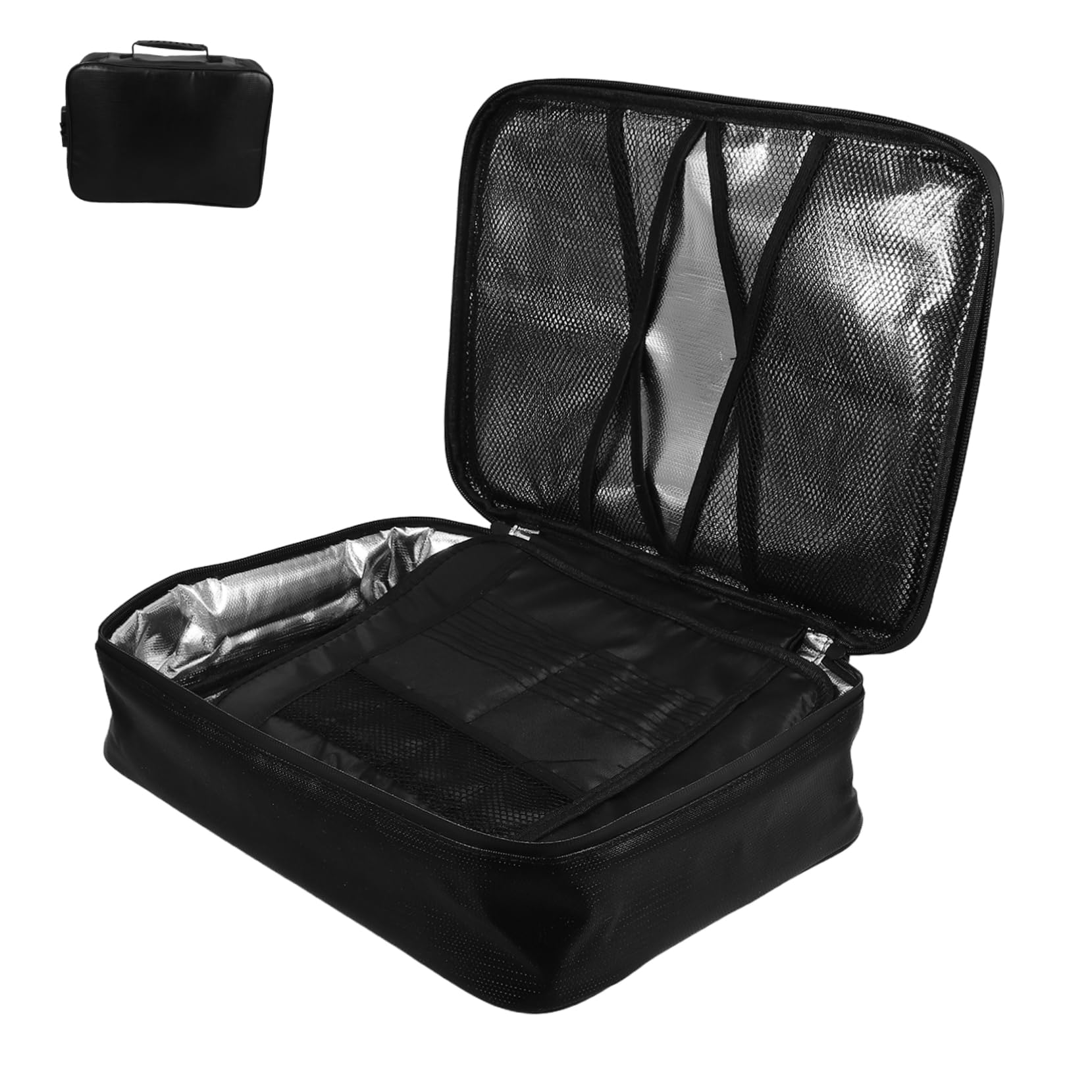 Mipcase Borsa per Documenti Ignifuga, Organizza Documenti con Serratura e Manico, Multistrato, per Certificati e Carte Importanti, Uso Domestico