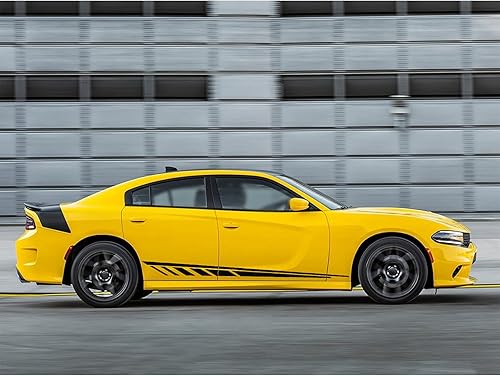 Miniatura 6 de SUNBREATH 2 calcomanías de vinilo modificadas para carrocería de automóvil, diseño de rayas de carreras, accesorios de decoración para automóviles