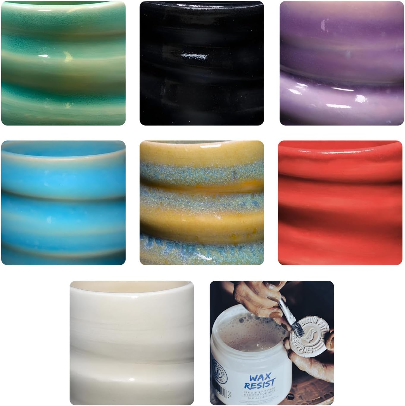 Penguin Pottery - ใตใณใใซใใใฏ - ไธญ็ซ้็ฃใทใชใผใบ - ใณใผใณ6 - 4ใชใณใน็ถ8ๅไปใ