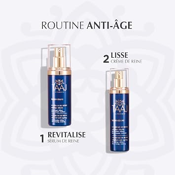 TAAJ | Maharani Queen Serum Powerful Anti-Aging Actives | Deep Skin Regeneration | Instantly Plumps, Lifts & Evens Tone | With Hyaluronic Acid, Collagen & Elastin |97% natural | 1.01 fl oz