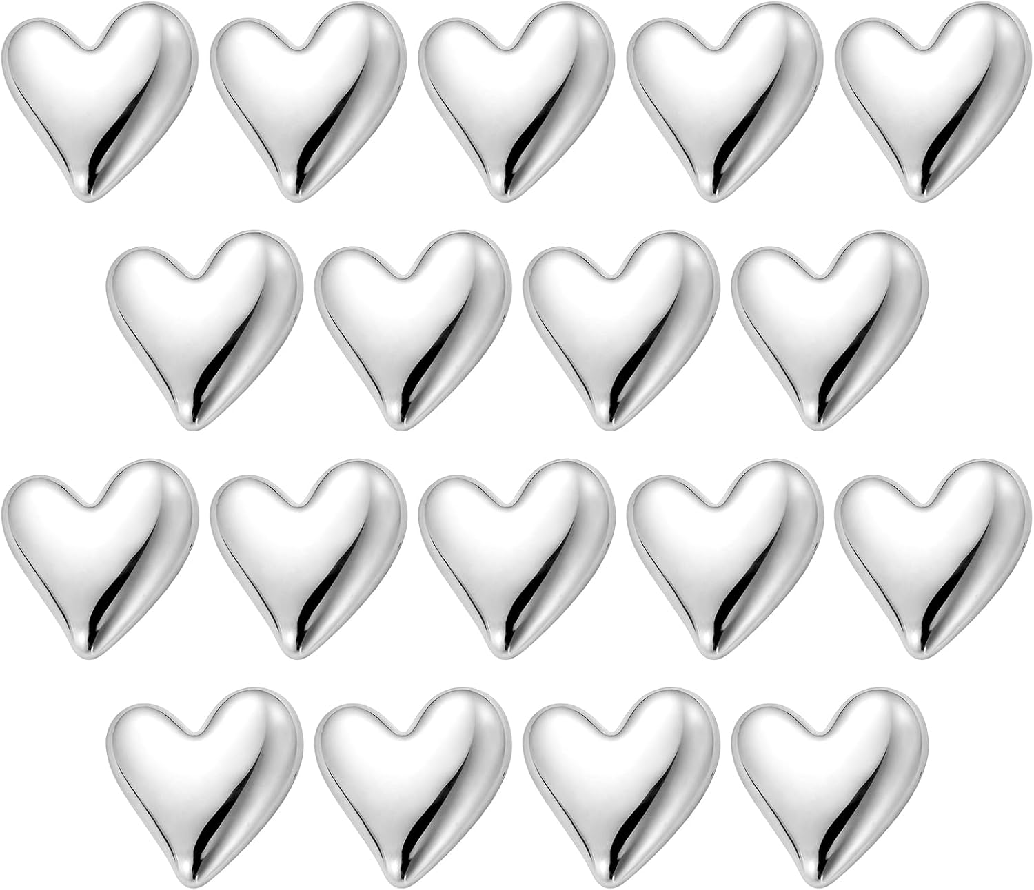 18 Pcs Heart Fridge Magnets for Refrigerator Locker Whiteboard Decor, Gold