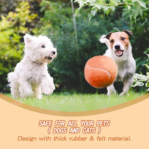 Miniatura 8 de susu & wuwu Pelota de tenis gigante para perros, pelota de tenis grande amarilla para perro, regalo de cumpleaños, pelotas de juguete para mascotas