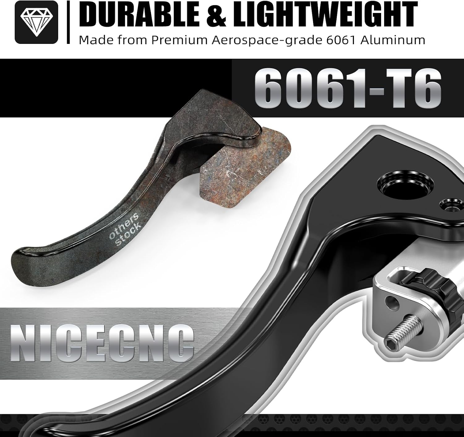 NICECNC Shorty Clutch Lever Compatible with KTM 125/150 SX 2016-2023 150EXC TPI 2020-2023 250 300 SX/XC/XCW/XCF/XCF W/EXC 2006-2023 450 EXC/F 2007-2023 350 EXC F 2012-2023, Black, See Fitments