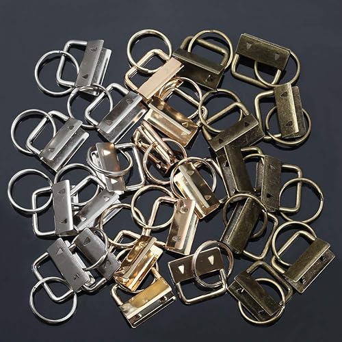 Vista 14 de SPEEDWOX Key Fob Hardware - Juego de 25 pulseras de tela con anillos divididos