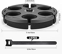 Vista 7 de Facmogu Soporte para micrófonos múltiples, soporte de aluminio para micrófonos múltiples con capacidad para hasta 6 micrófonos para organizador