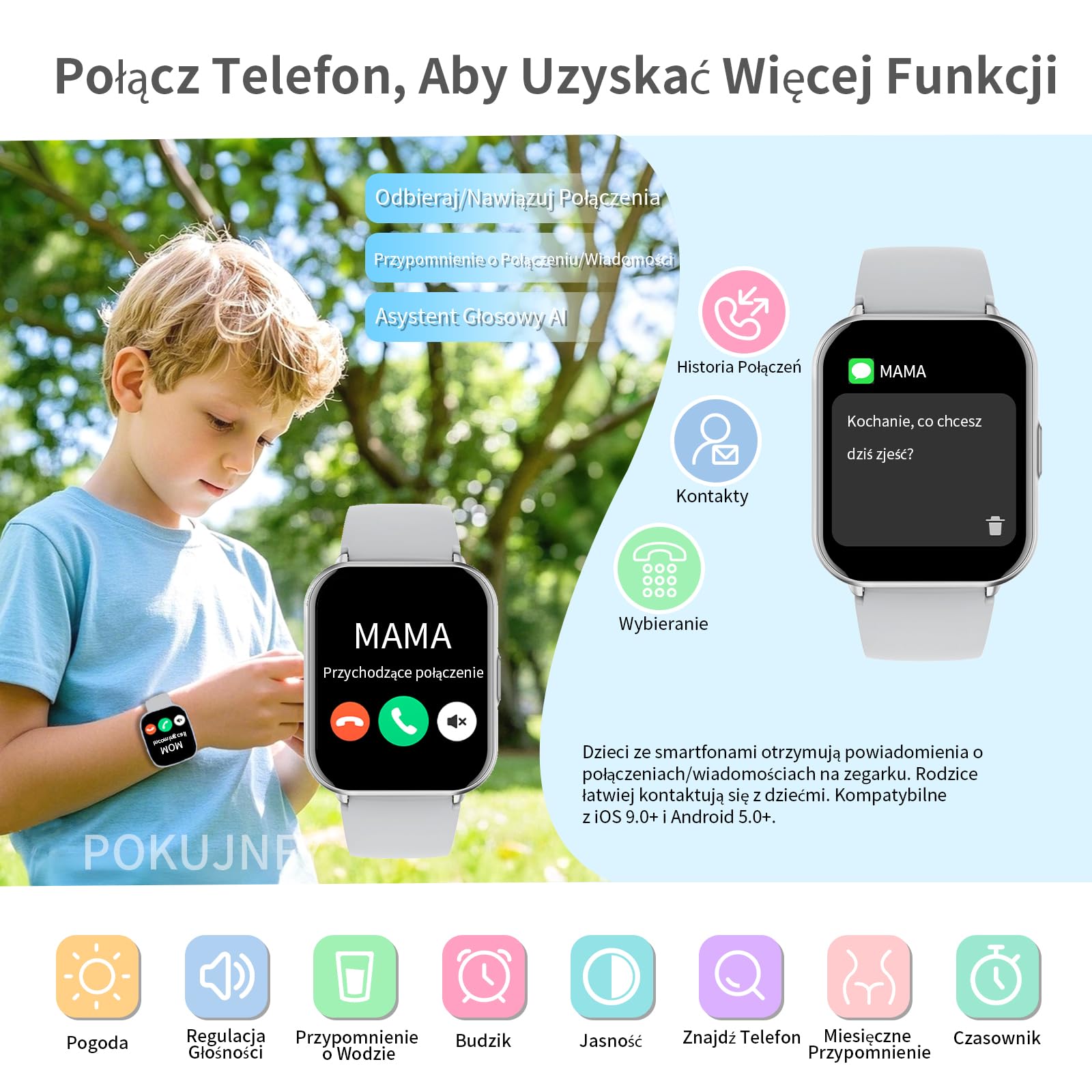 Smartwatch dla Dzieci dla Chłopców Dziewczynek - 1,83 Fitness