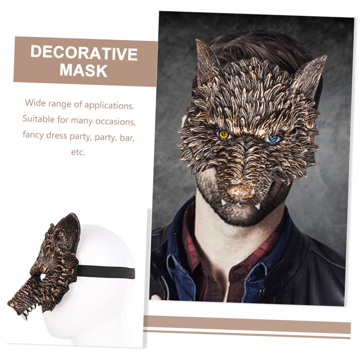 Toyvian Lot De 5 Masques Décoratifs 3d En Pu Pour Halloween Accessoires De Déguisement Pour Garçons Et Filles