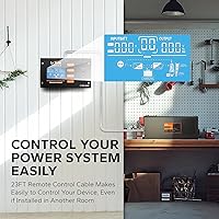 Vista 7 de LiTime 3000W Pure Sine Wave Inverter Charger, 12V DC to 120V AC Solar Controller, 9000W Peak Power, UPS Function, 5A - 45A Adjustable Current, LCD