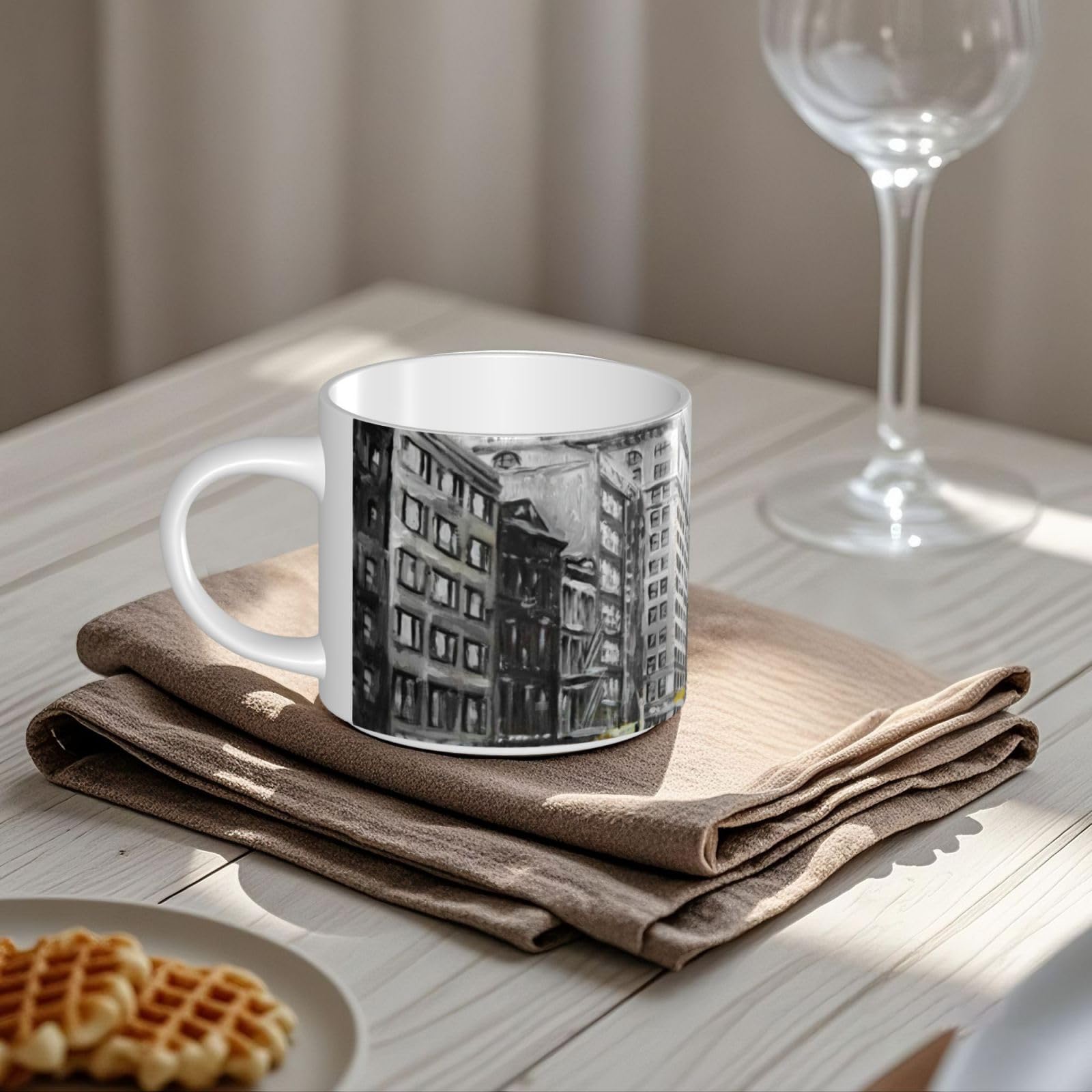 Love from New York drukowane kubki ceramiczne o dużej pojemności ceramiczny kubek do kawy