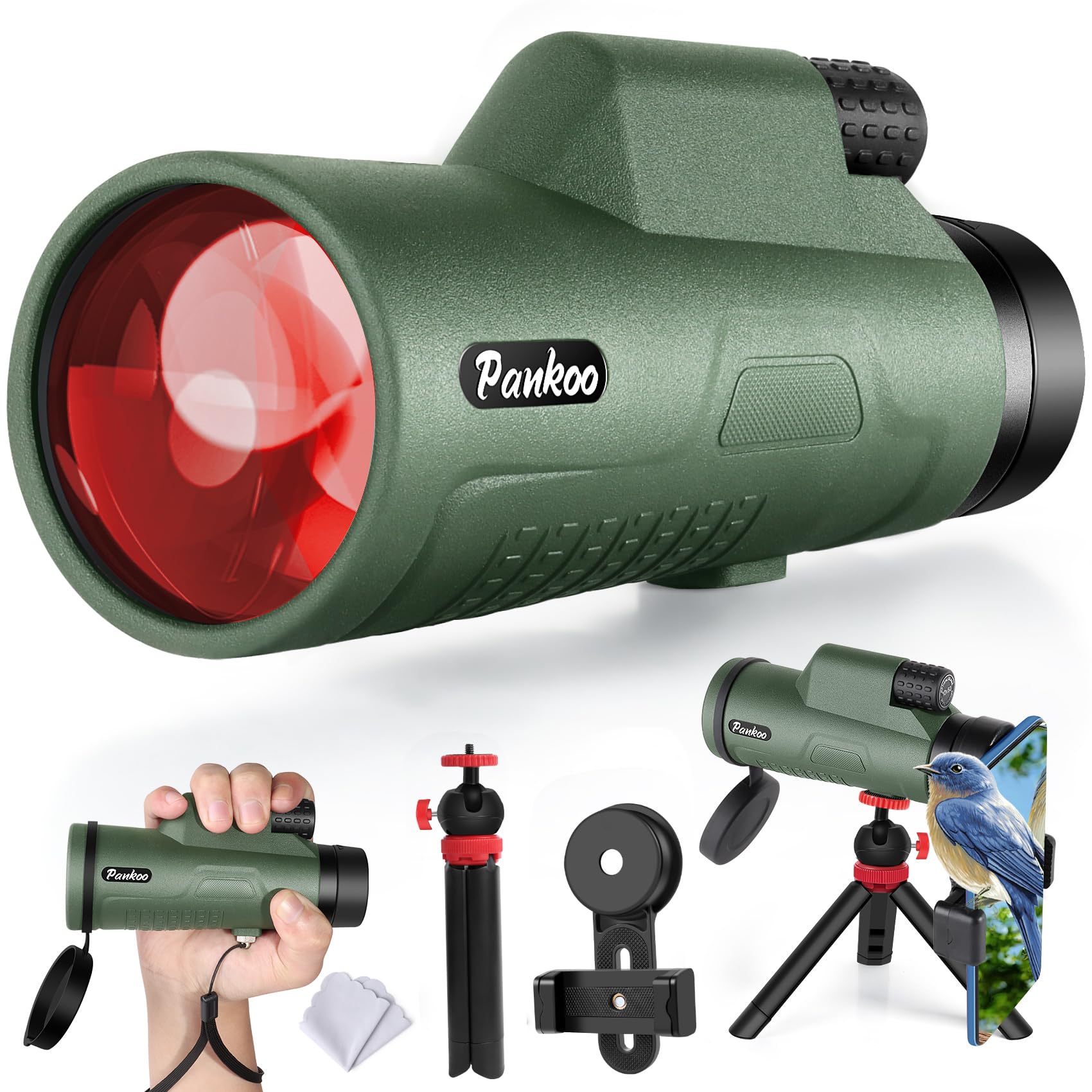 12x50 High Magnification Monocular for Adults