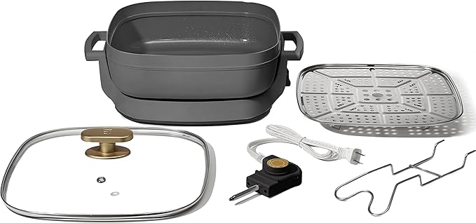 Sartén Eléctrico Expandible 5 en 1 Antiadherente 1500W 125V miniatura 4