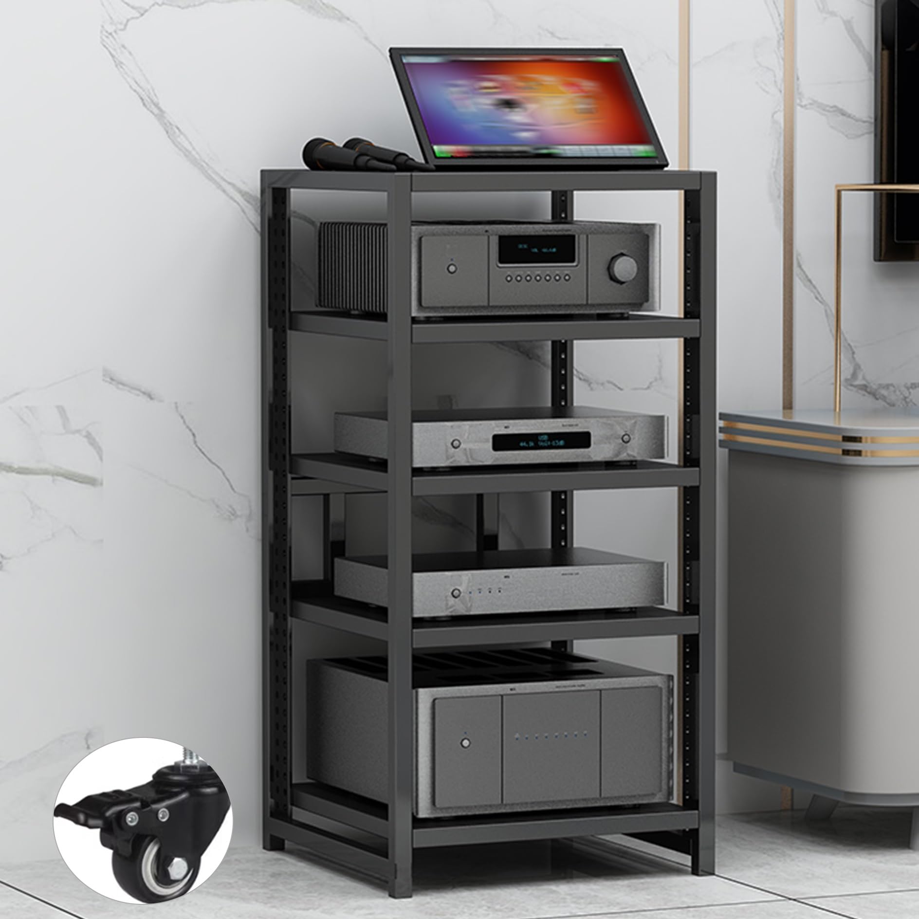 Support pour enceintes haute fidélité et consoles dans votre salon