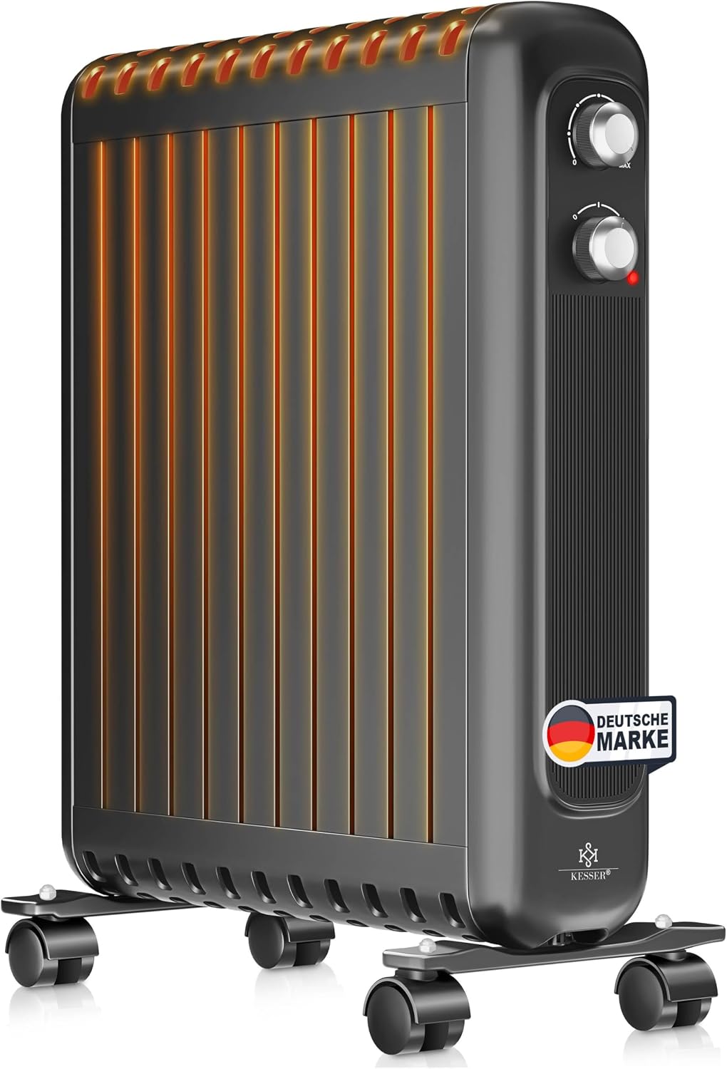KESSER Ölradiator 2500 W mit Thermostat und Rollen