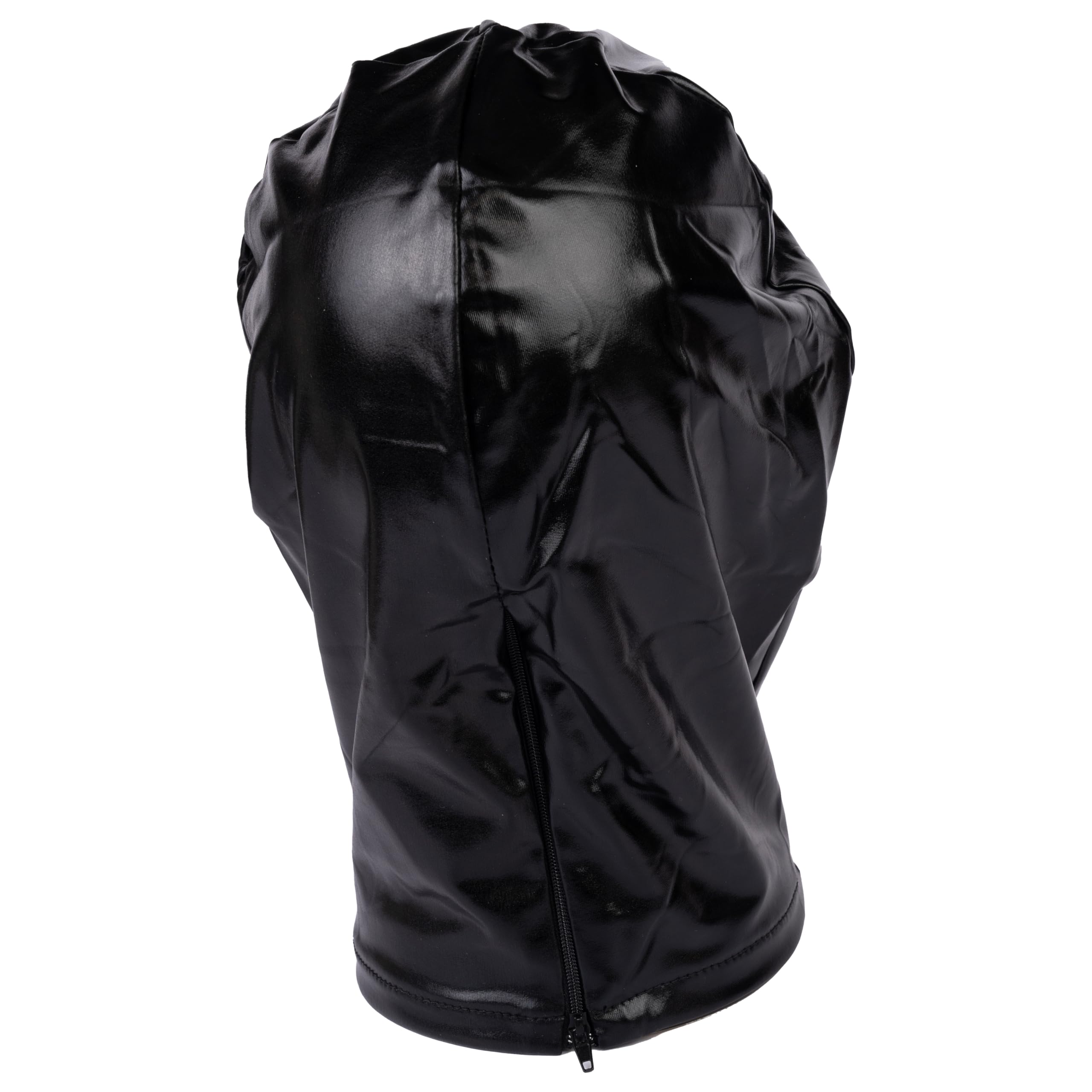 Rubberfashion Bolsa de Bondage Brillante Extremo Saco de Dormir - Brillo Bondage bodybag Saco de Dormir con Cremallera Frontal de Brazos Saco de Sauna para Hombres y Mujeres. Wetlook Negro L