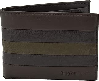 BIAGIOTTI, cartera para hombres con inserción, exterior de cuero sintético, interior de real cuero con caja de regalo