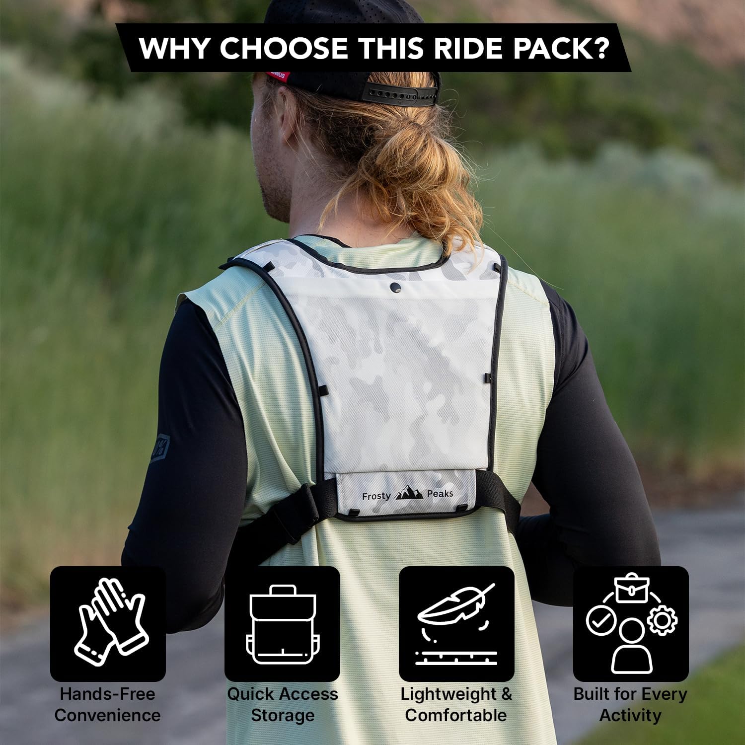 Chest Pack for Hiking, Skiing, Running & Travel, Minimalist Chest Rig Bag with Easy-Access Phone Pouch, Dual-Access Pocket, Card & Cash Slot, Adjustable Vest Pack for Men & Women