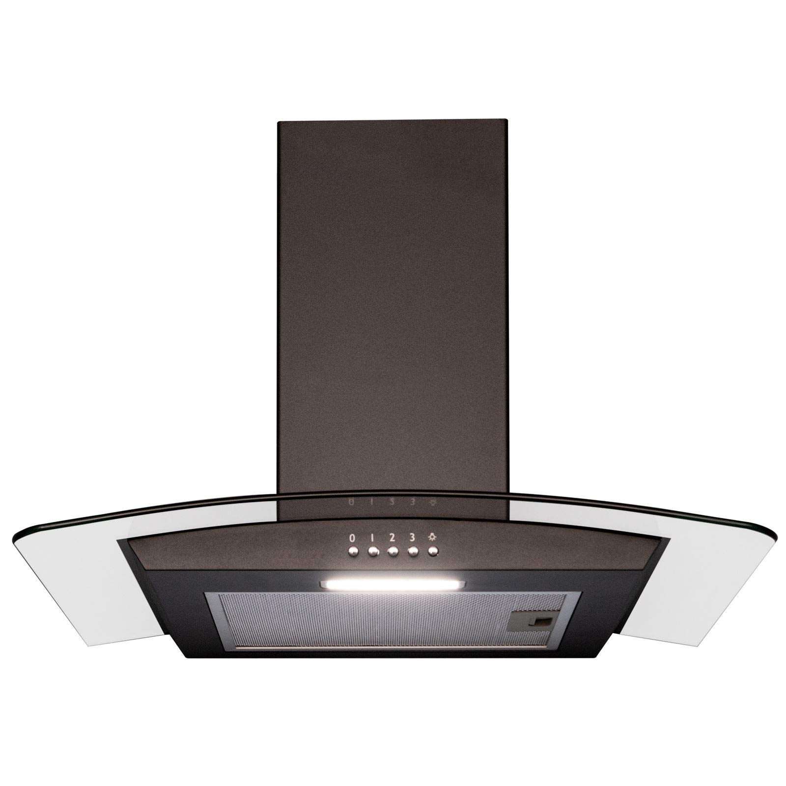 SIA 60cm Black Touch Control Single Oven, 4 Zone Induction Hob & Curved Hood Fan — view 4