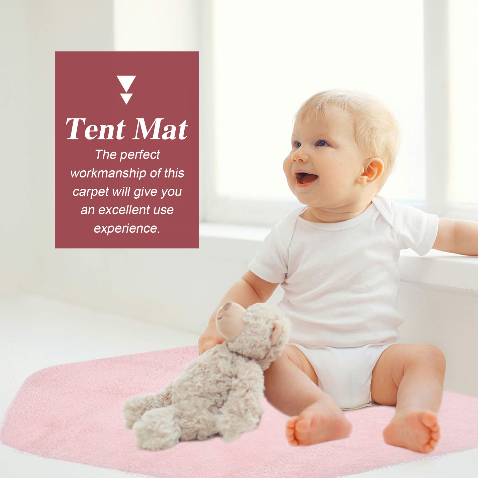 Happyyami Hexagon Play Tent Rug for Carpet Mat for Nursery and Play Areas for and Stylish Home Decor