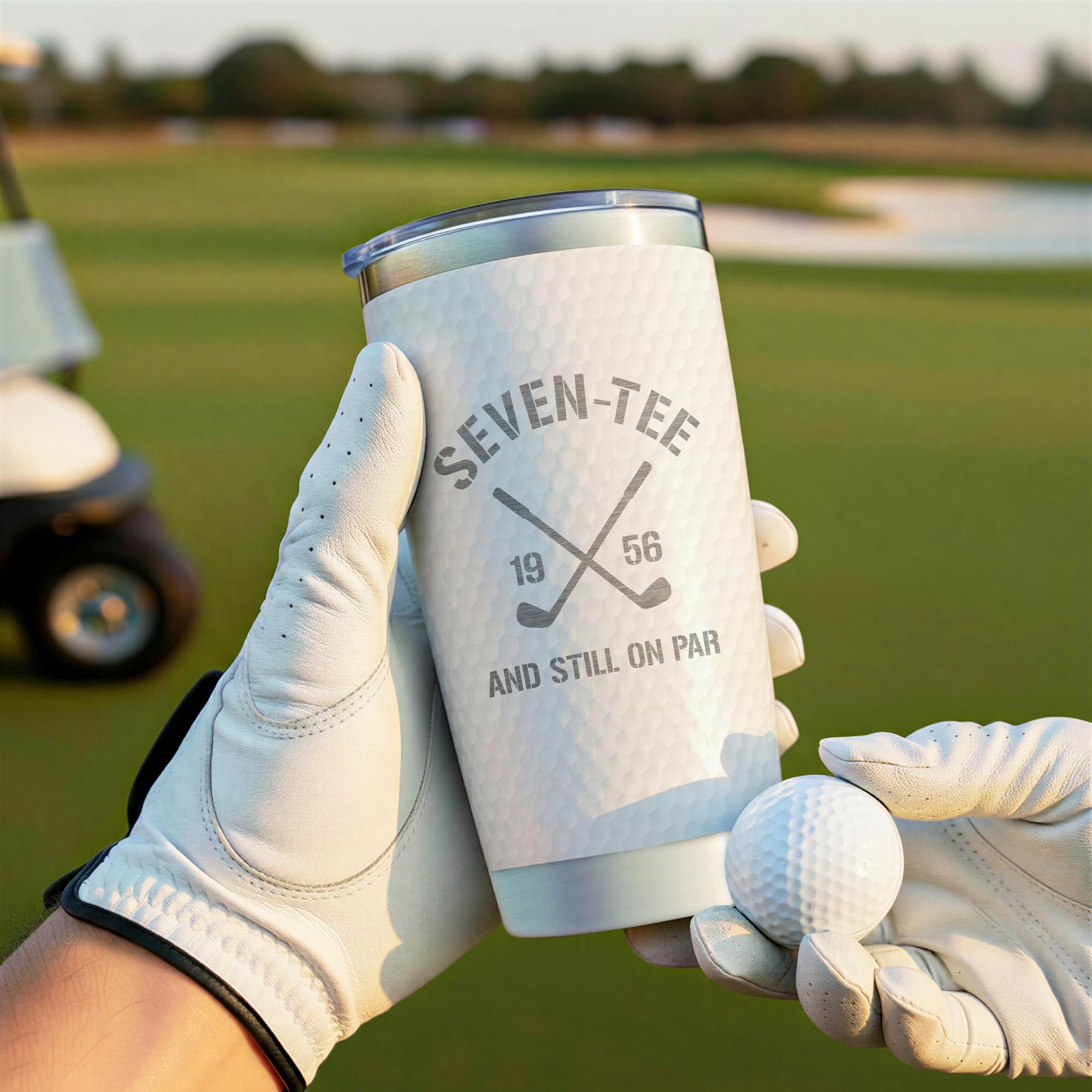 Golf Birthday Gifts for Men - Seven-Tee and Still on Par 70th Birthday Tumbler, Gift for 70 Year Old Man, 70th Bday Golf Gifts, Father Day, Christmas Gift for 70 Year Old Man, Dad, Grandpa