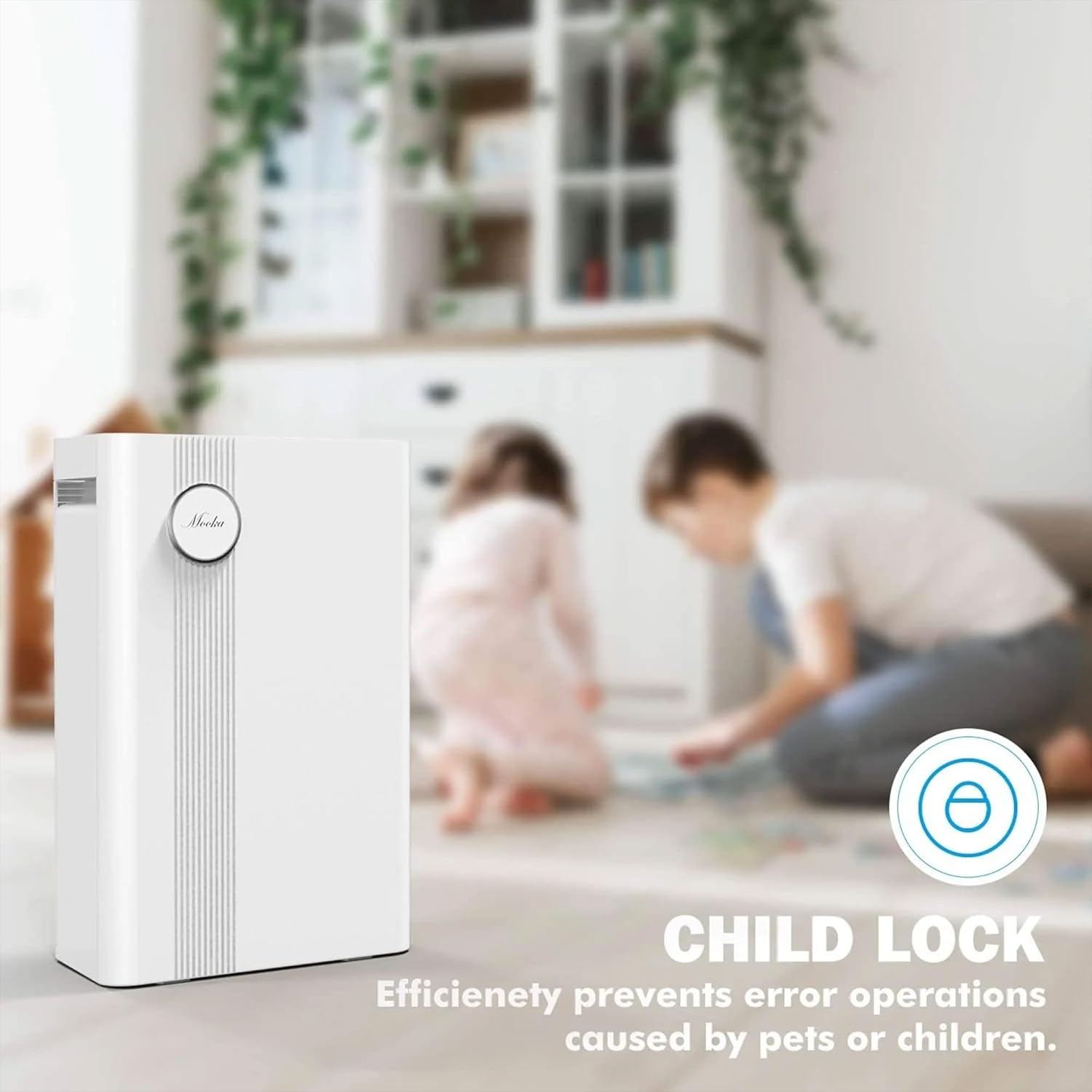 Child Lock feature on MOOKA Air Purifier