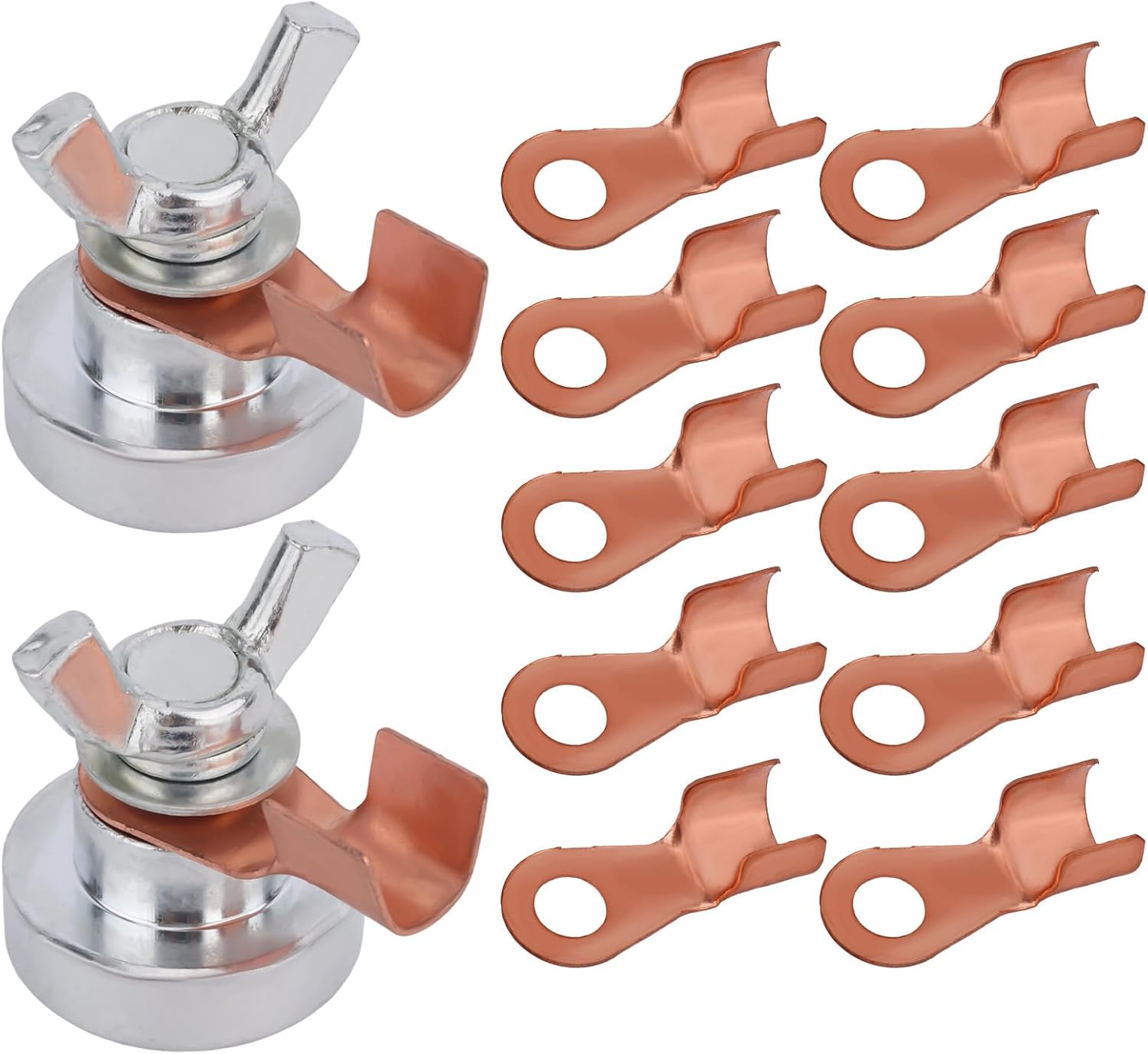 1pcs Welding Magnetic Grounding Clamp, Strong Magnetism Welding Support Ground Clamp Tool with Metal Terminal Replacements Large Suction Weld Accessories for Stable Conductivity