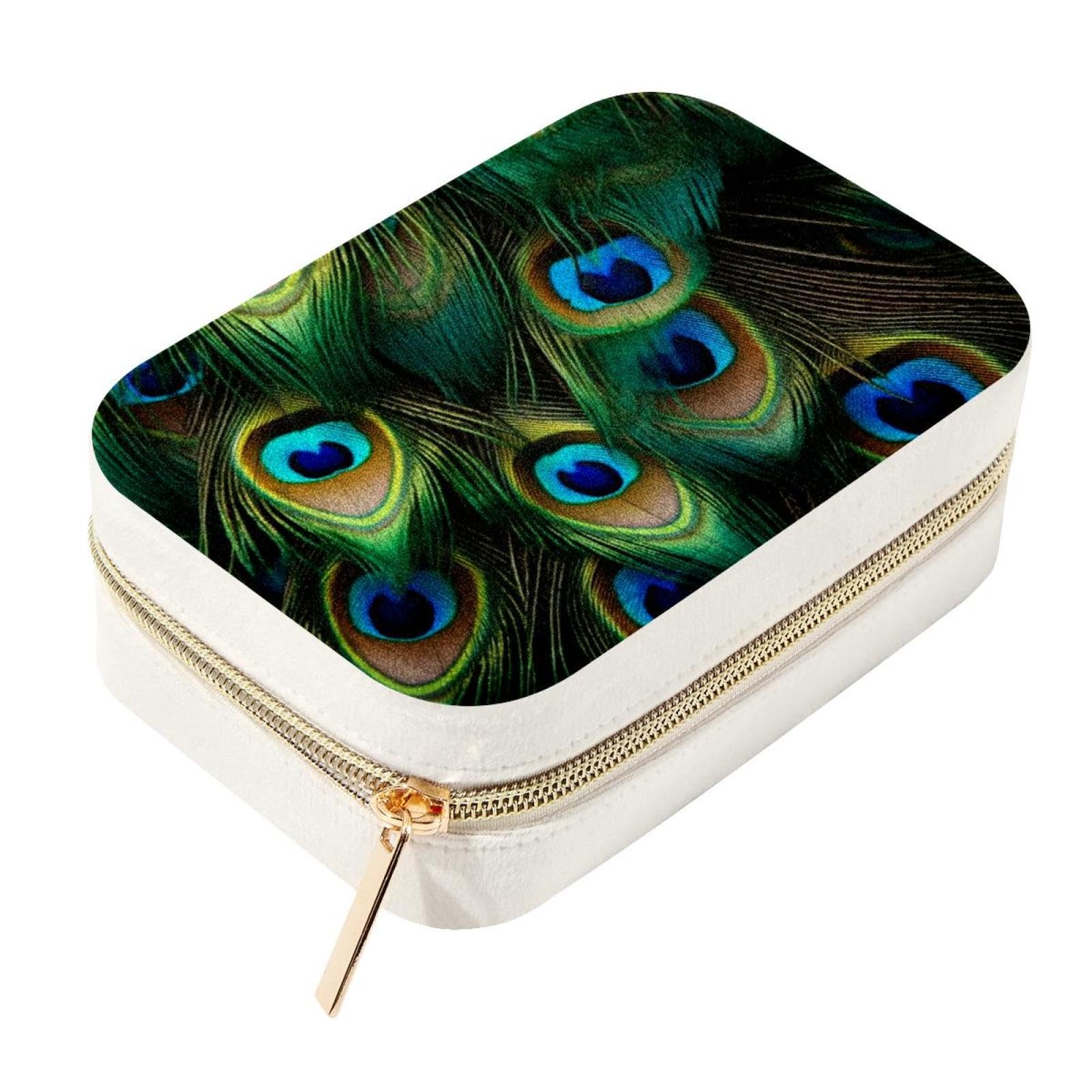 Boîte de rangement portable en velours pour boucles d'oreilles