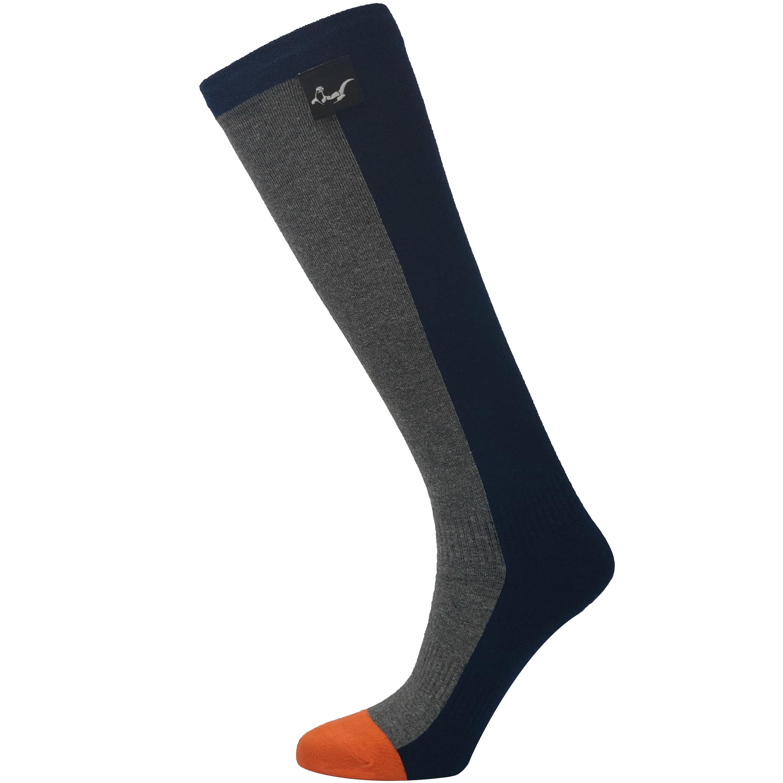OTTERSHELL Knee High Waterproof Hiking Socks, Navy Blue and Gray, Performance Outdoor Compression Socks