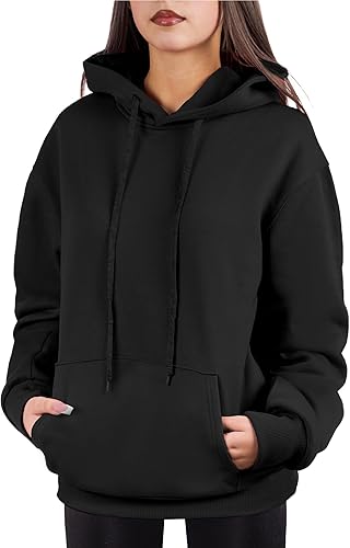 Cloud Essentials Sudaderas con capucha de forro polar de gran tamaño para mujer,