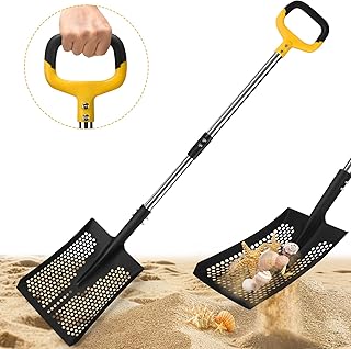 Sand Sifter Shovel, Long Lightweigh Sifting Shovel for Sand Sifter, Perfect for Shark Tooth, Leaf Collector