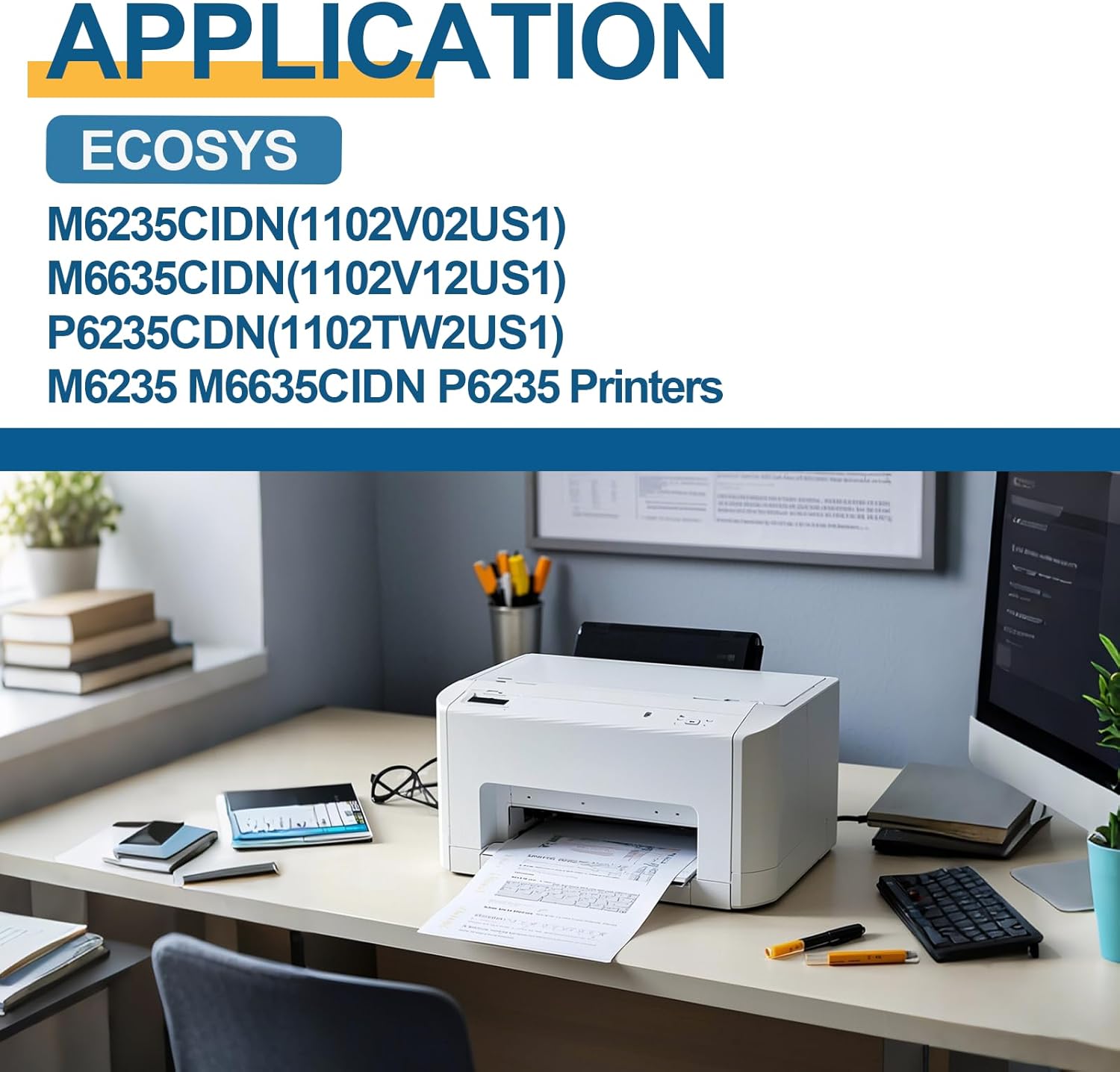 TK5282 TK-5282 Toner Cartridge High Yield Replacement for Kyocera TK-5282K TK-5282C TK-5282M TK-5282Y Compatible for Kyocera Ecosys M6235cidn M6635cidn P6235cdn M6235 M6635 P6235 Printer (4-Pack)