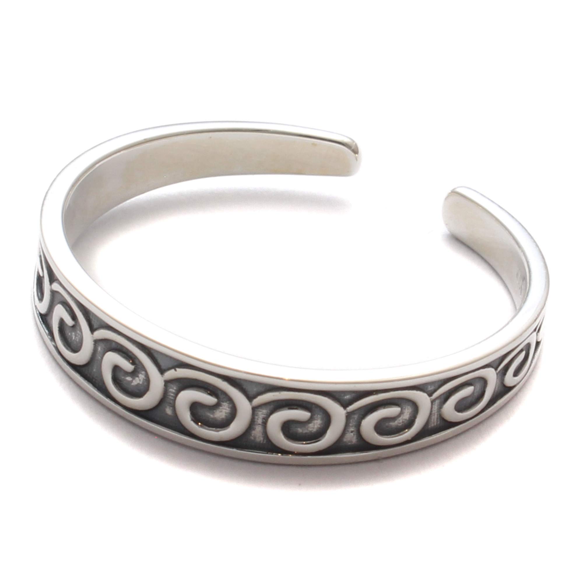 Zehenring für den großen Zeh mit Wellenmuster aus 925 Sterling Silber