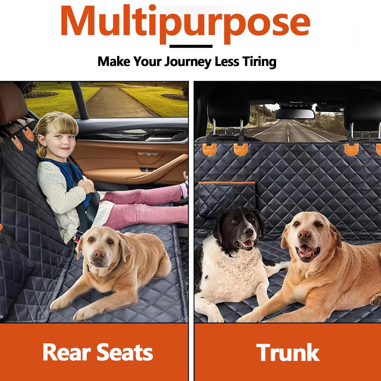 Funda Coche Perro para BYD Seal U 2024-, Impermeable y Antideslizante Coche Perros Asiento Trasero, Hamaca Viaje Mascotas, Cubre Asientos Coche Perro
