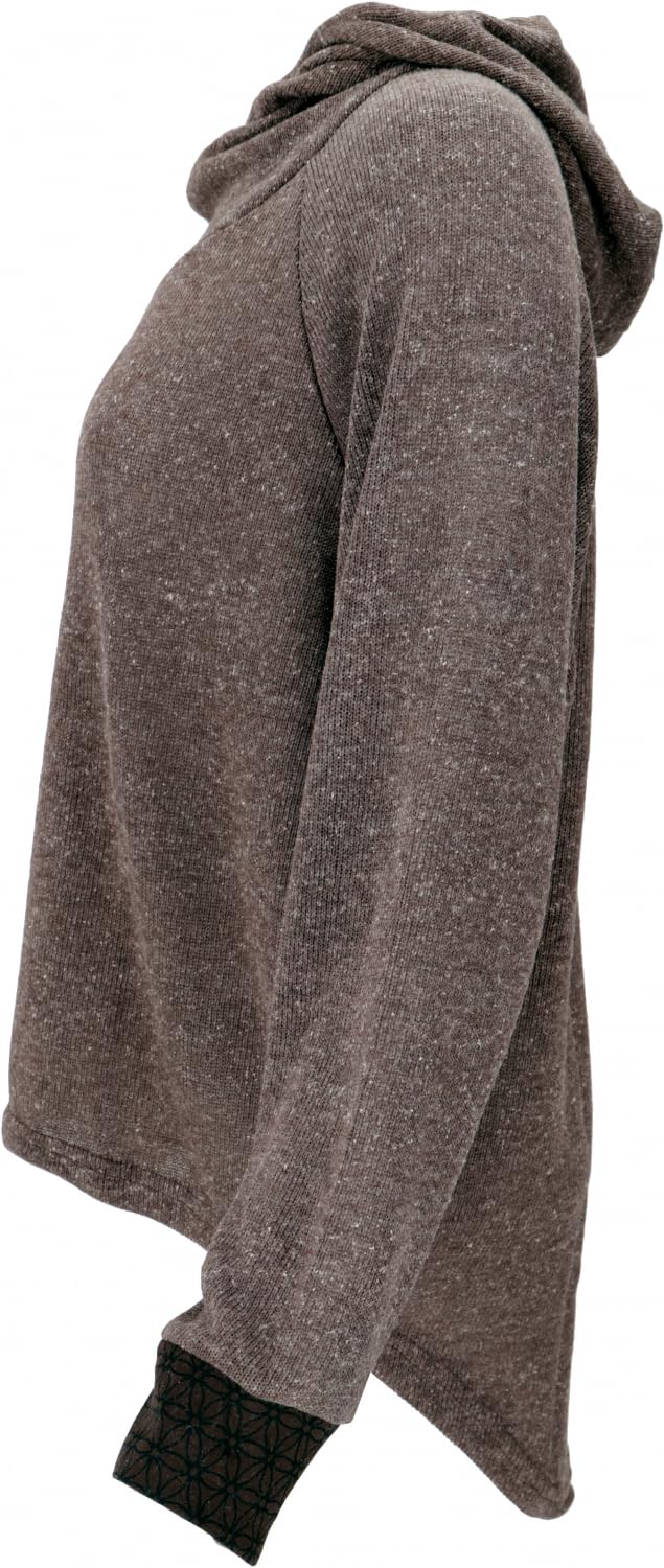 GURU SHOP Hoody, felpa, maglione, felpa con cappuccio, donna, cotone, maglioni, maniche lunghe e felpe abbigliamento alternativo