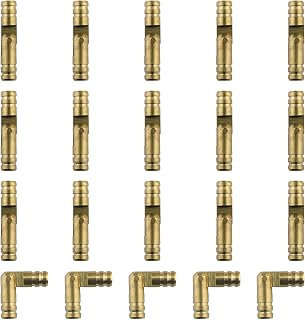 UFURMATE Barrel Hinges, 20Pcs Brass Invisible Hinges Hidden Cylindrical Barrel Hinges Mini Concealed Hinges for DIY Jewelry Box Hand Craft (M4 x 20mm)