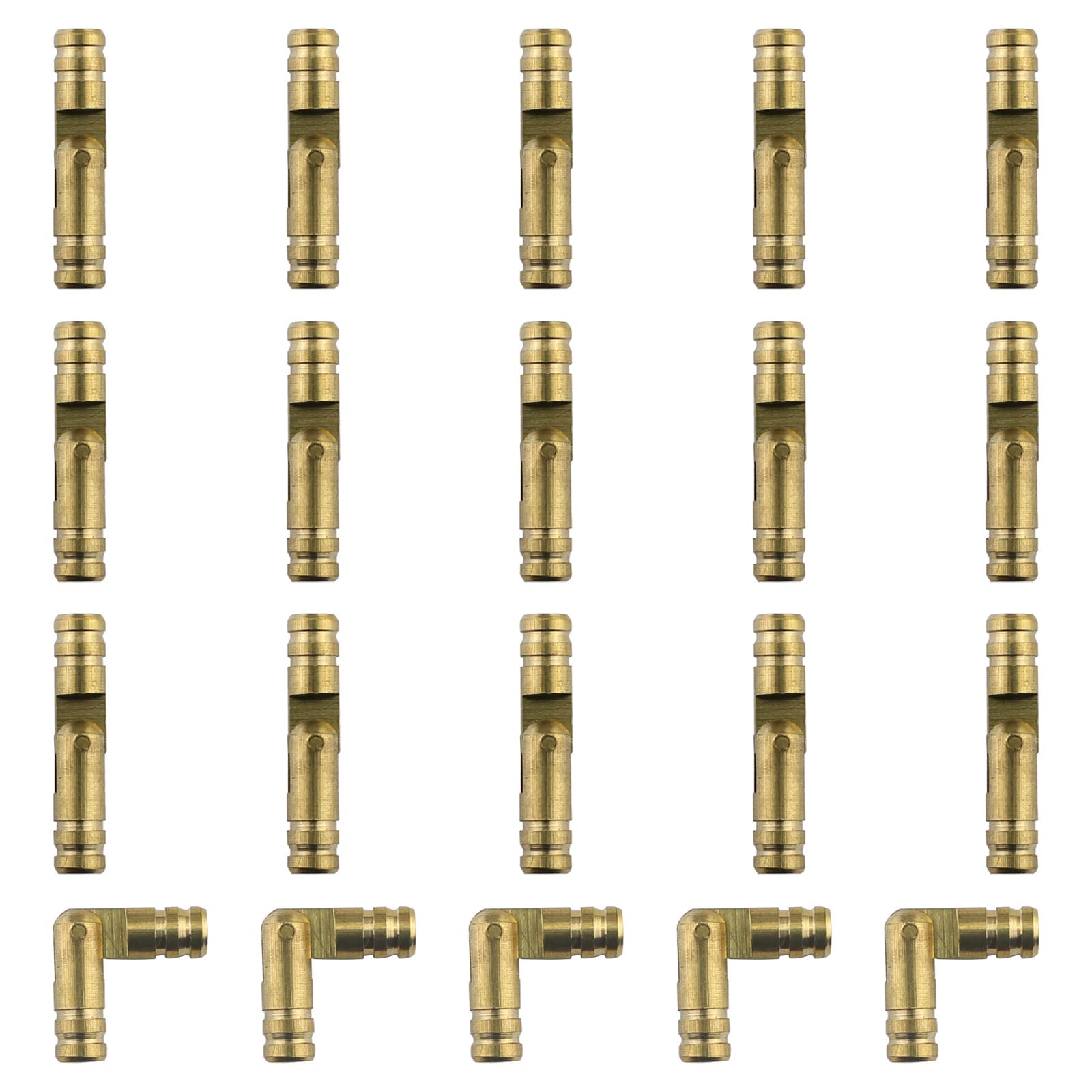 Barrel Hinges, 20Pcs Brass Invisible Hinges Hidden Cylindrical Barrel Hinges Mini Concealed Hinges for DIY Jewelry Box Hand Craft (M4 x 20mm)