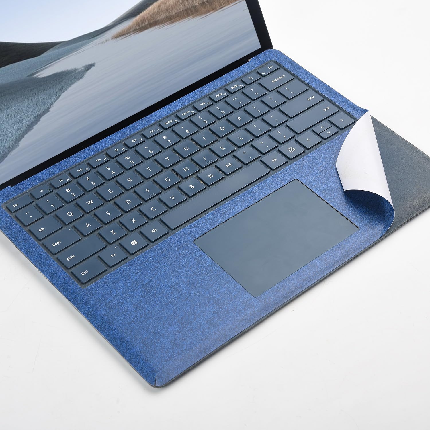 Full Size Keyboard Palm Rest Protector for Microsoft Surface Laptop/2 Laptop 3/4/5Palm Pads/Wrist Rest, for Stained Keyboard, Renovation Cover Decal 13.5 Inch (Blue for Laptop 1/2)